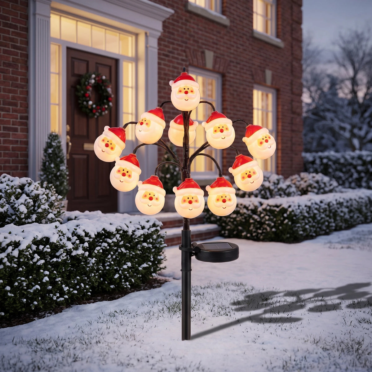 Solar Christmas Lights Santa Tree Ground Stake - Santa Claus