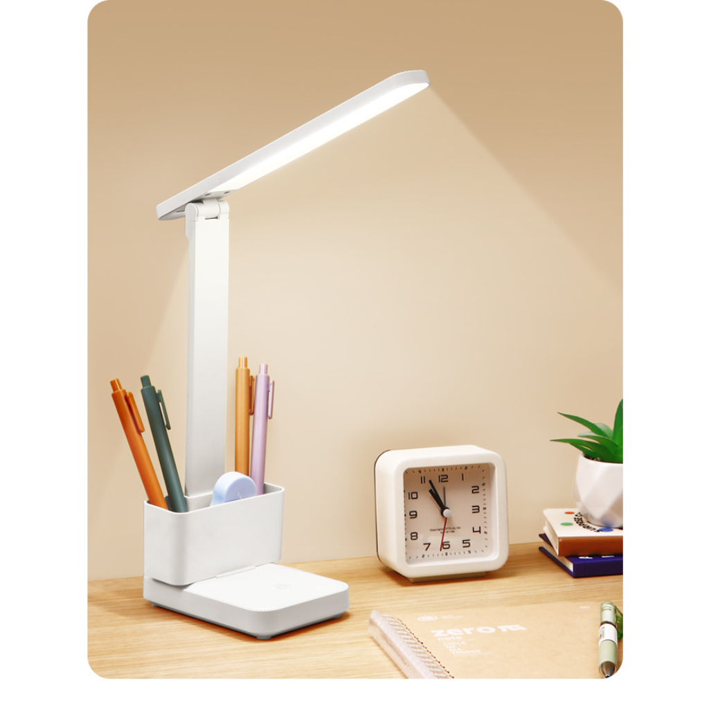 5W Foldable LED Desk Lamp – Touch Dimming, 3 Color Modes, Rechargeable Reading Light Velumoza