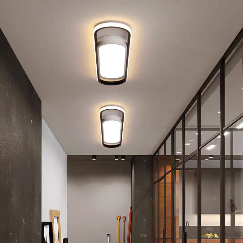 Modern Minimalist LED Ceiling Light – Acrylic Aluminum Flush Mount, Dimmable Remote Control, 110V