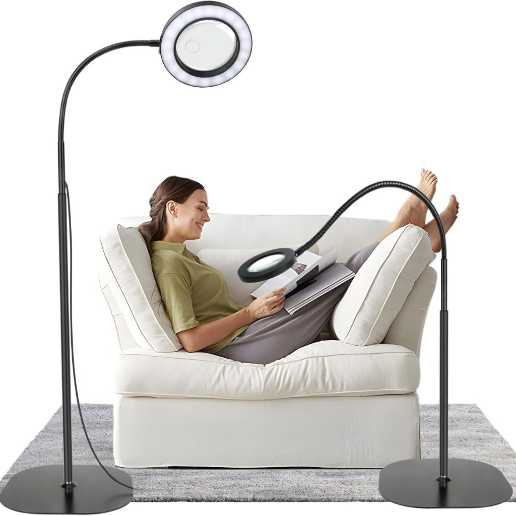 Handwoven Rattan Floor Lamp with Foot Switch, Farmhouse Boho Standing Lamp, 110V US Plug, Natural Wicker Living Room Floor Light