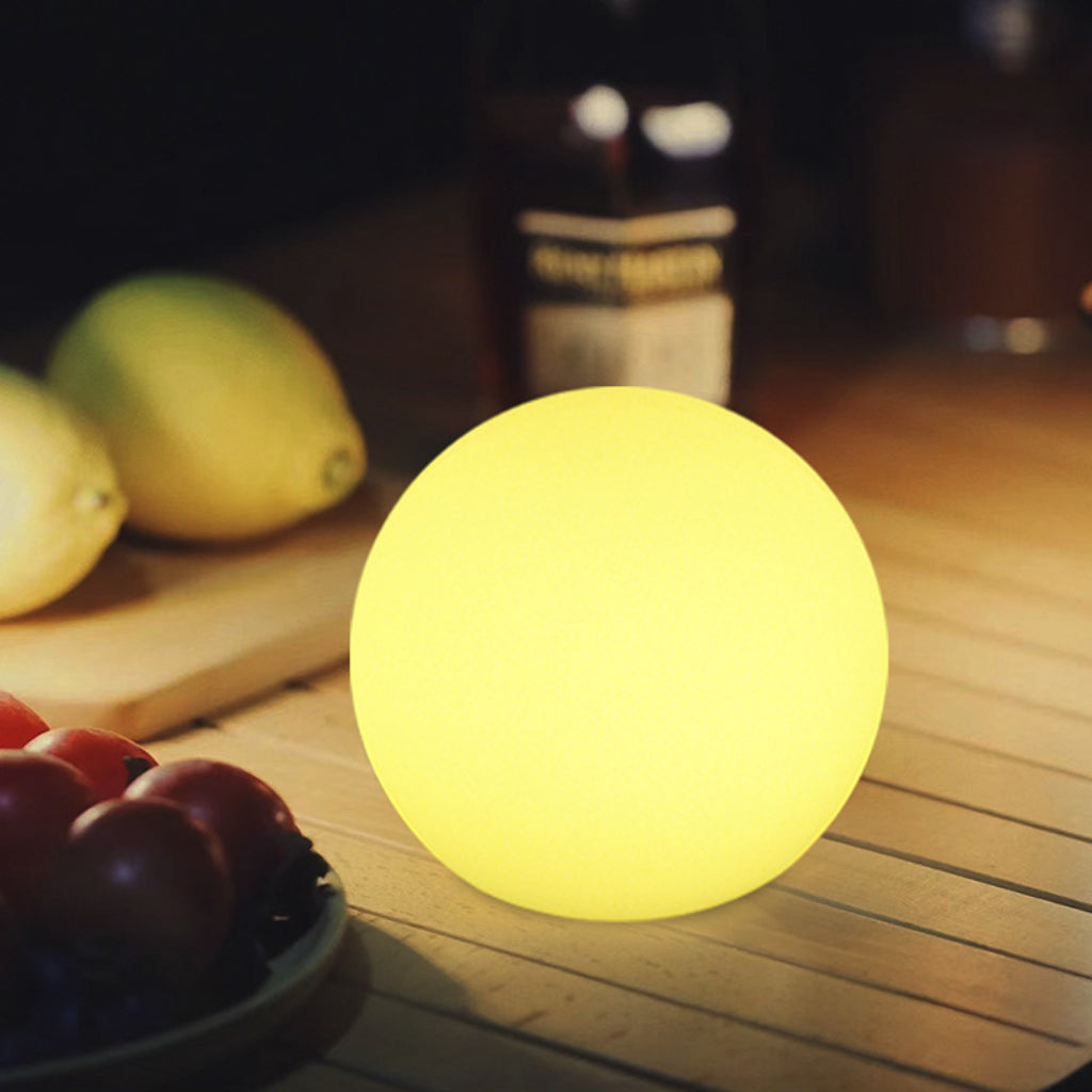 Rechargeable 3.94-Inch Globe Table Lamp – Warm LED Night Light for Bedroom, Café & Restaurant Velumoza