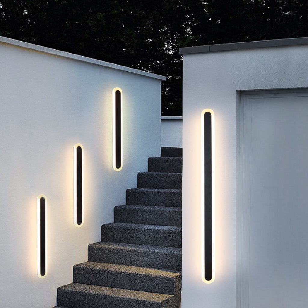 LED Outdoor Linear Wall Light – IP65 Waterproof Modern Balcony Villa Garden Fence Lamp with 3000K/4000K/6000K Lighting Options Velumoza