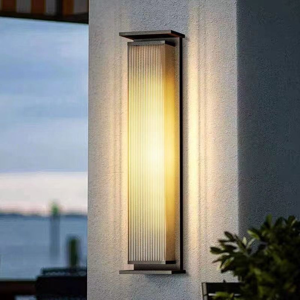 Modern Outdoor LED Wall Light Waterproof Aluminum Pillar Lamp 110V US Plug Garden Courtyard Sconce Velumoza