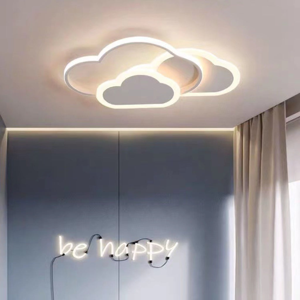 Modern Cloud LED Ceiling Light for Kids’ Bedroom – Creative Acrylic Flush Mount with Dimming, 110V