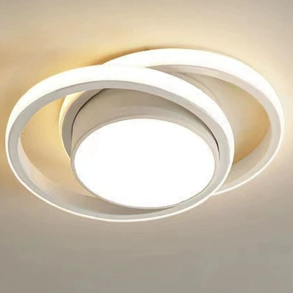 Modern Round LED Ceiling Light – Three-Color Flush Mount Fixture for Hallway, Balcony & Entryway Velumoza