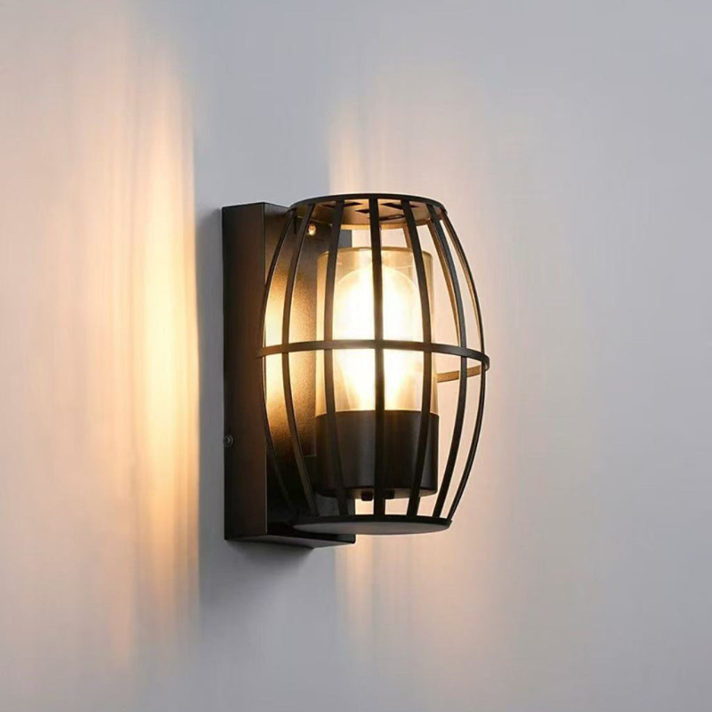 European Style Outdoor Wall Lantern with Decorative Cage – Weather-Resistant Porch, Balcony, Courtyard & Entryway Wall Light Velumoza