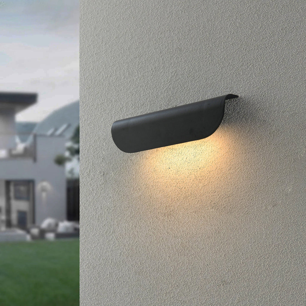 Modern 10W LED Outdoor Wall Sconce – Waterproof Aluminum & Glass Wall Washer Light, 3000K Warm White, 110V Velumoza