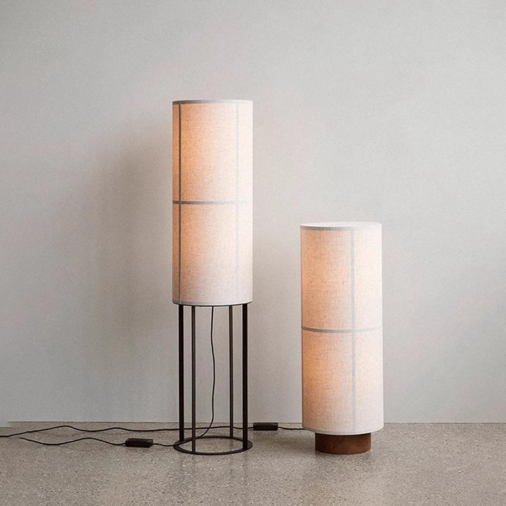 Modern Fabric Floor Lamp with Linen or White Shade, LED Standing Lamp, Iron Frame, 110V US Plug