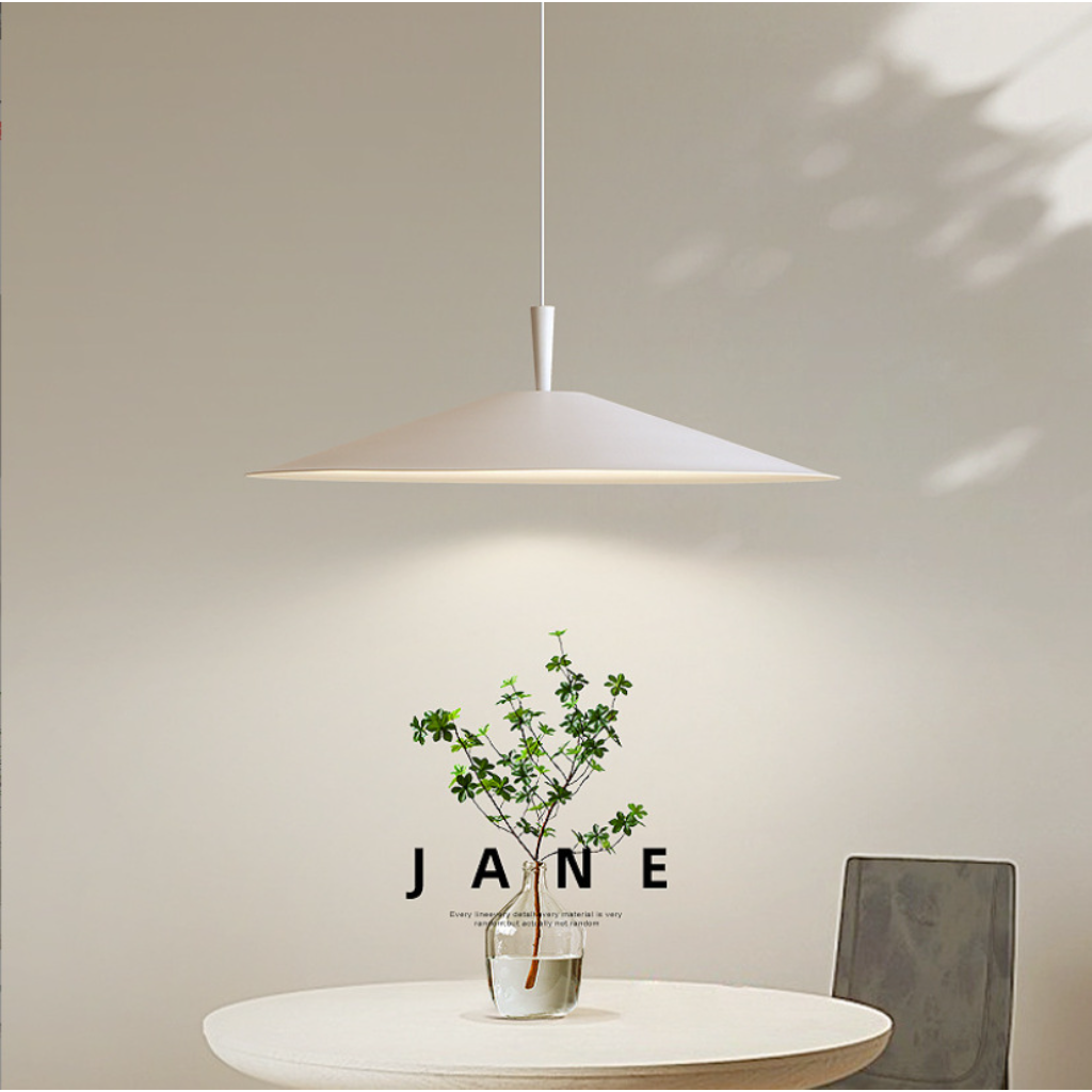 Italian Postmodern Sand Finish LED Pendant Chandelier – Nordic Danish Minimalist 18.90-Inch Art Hanging Light for Dining Room, Living Room, Restaurant & Hotel