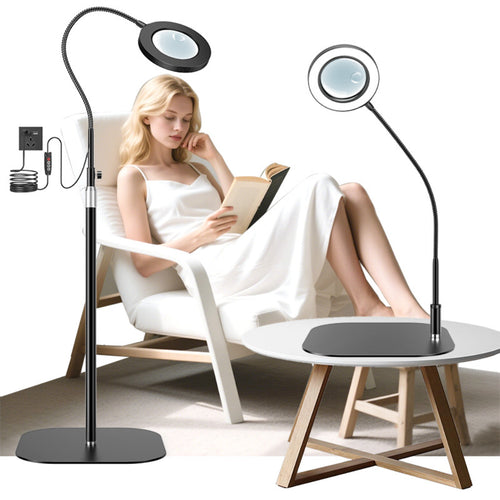 Handwoven Rattan Floor Lamp with Foot Switch, Farmhouse Boho Standing Lamp, 110V US Plug, Natural Wicker Living Room Floor Light