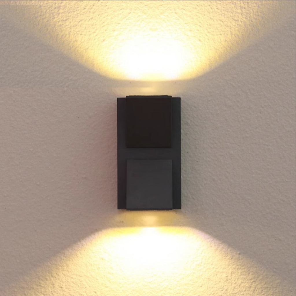 Modern Outdoor LED Wall Light Dual Head Up Down Sconce – Waterproof Aluminum Balcony Terrace Garden Light Velumoza
