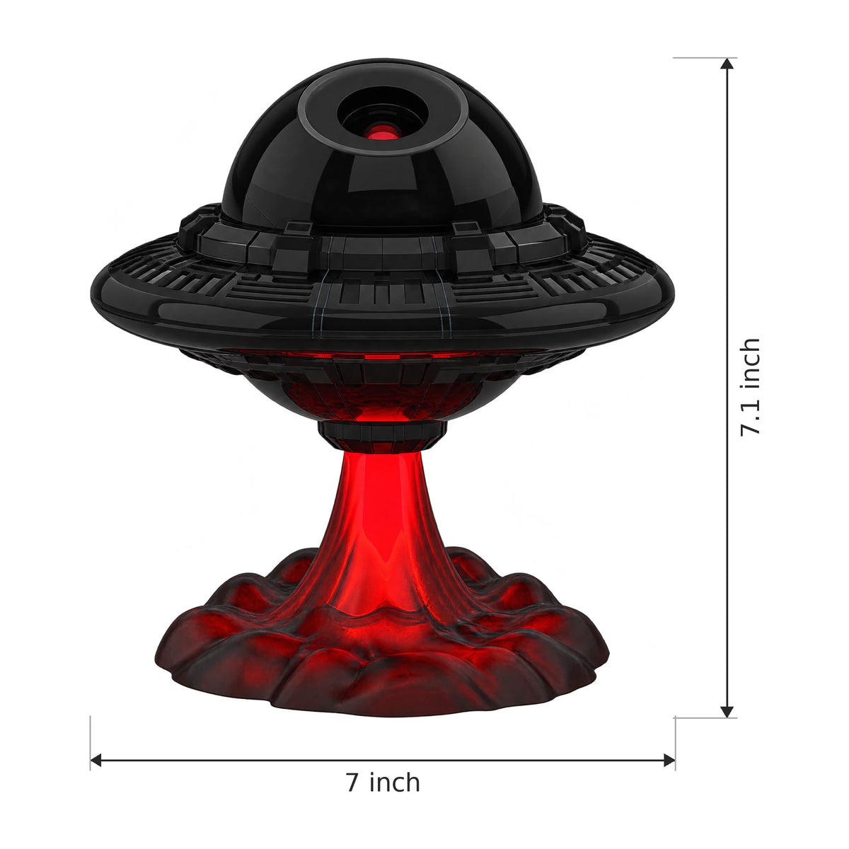 UFO Galaxy Projector Night Light with Remote, Timer and 5 Projection Modes - Dimensions