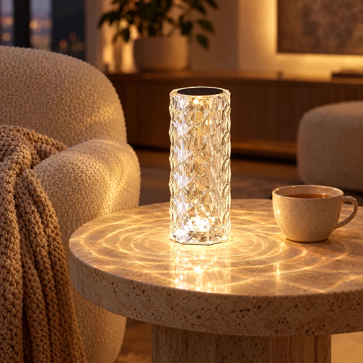 Rose Touch Lamp - Big Rose, Three Colors + Stepless Dimming