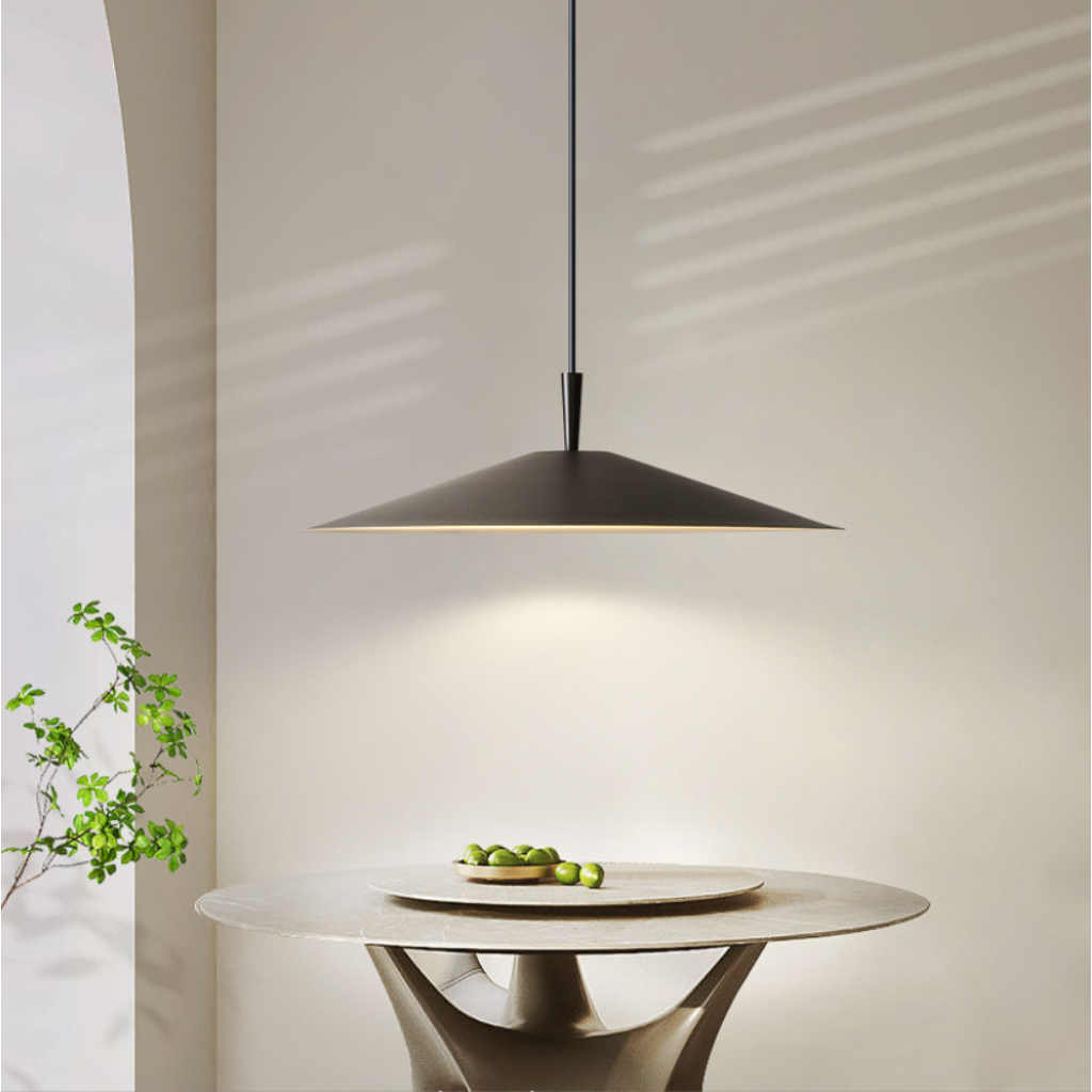 Italian Postmodern Sand Finish LED Pendant Chandelier – Nordic Danish Minimalist 18.90-Inch Art Hanging Light for Dining Room, Living Room, Restaurant & Hotel
