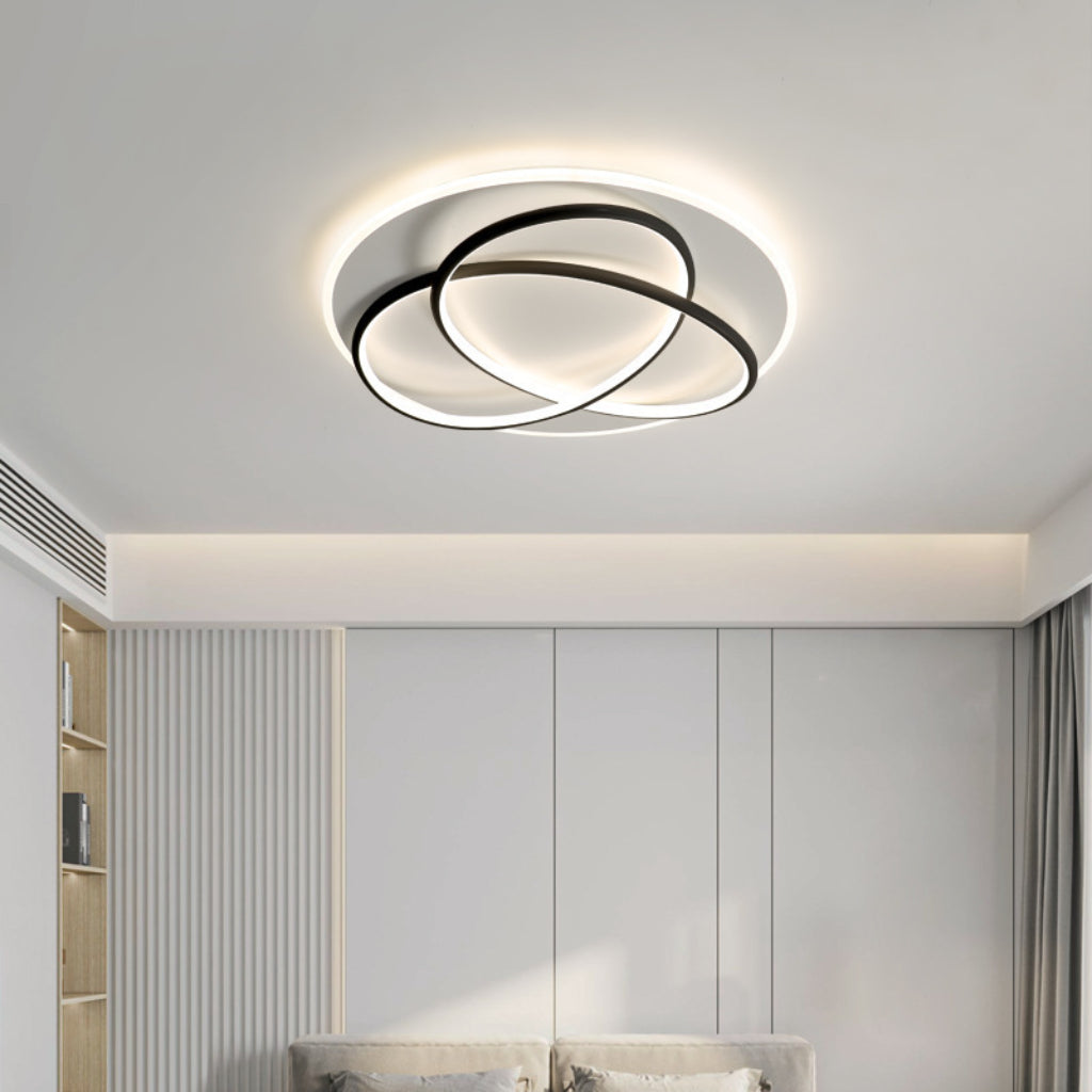 19.68-Inch Modern Round LED Ceiling Light – Smart Dimmable Flush Mount Fixture with Remote Control Velumoza