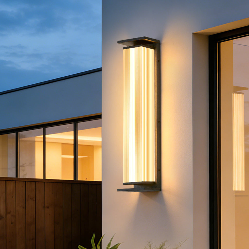Modern IP65 Waterproof Stainless Steel LED Outdoor Wall Light – Minimalist Exterior Sconce for Garden, Patio, Villa, Porch, Gate & Terrace