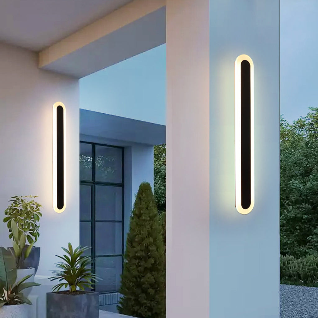 LED Outdoor Linear Wall Light – IP65 Waterproof Modern Balcony Villa Garden Fence Lamp with 3000K/4000K/6000K Lighting Options Velumoza