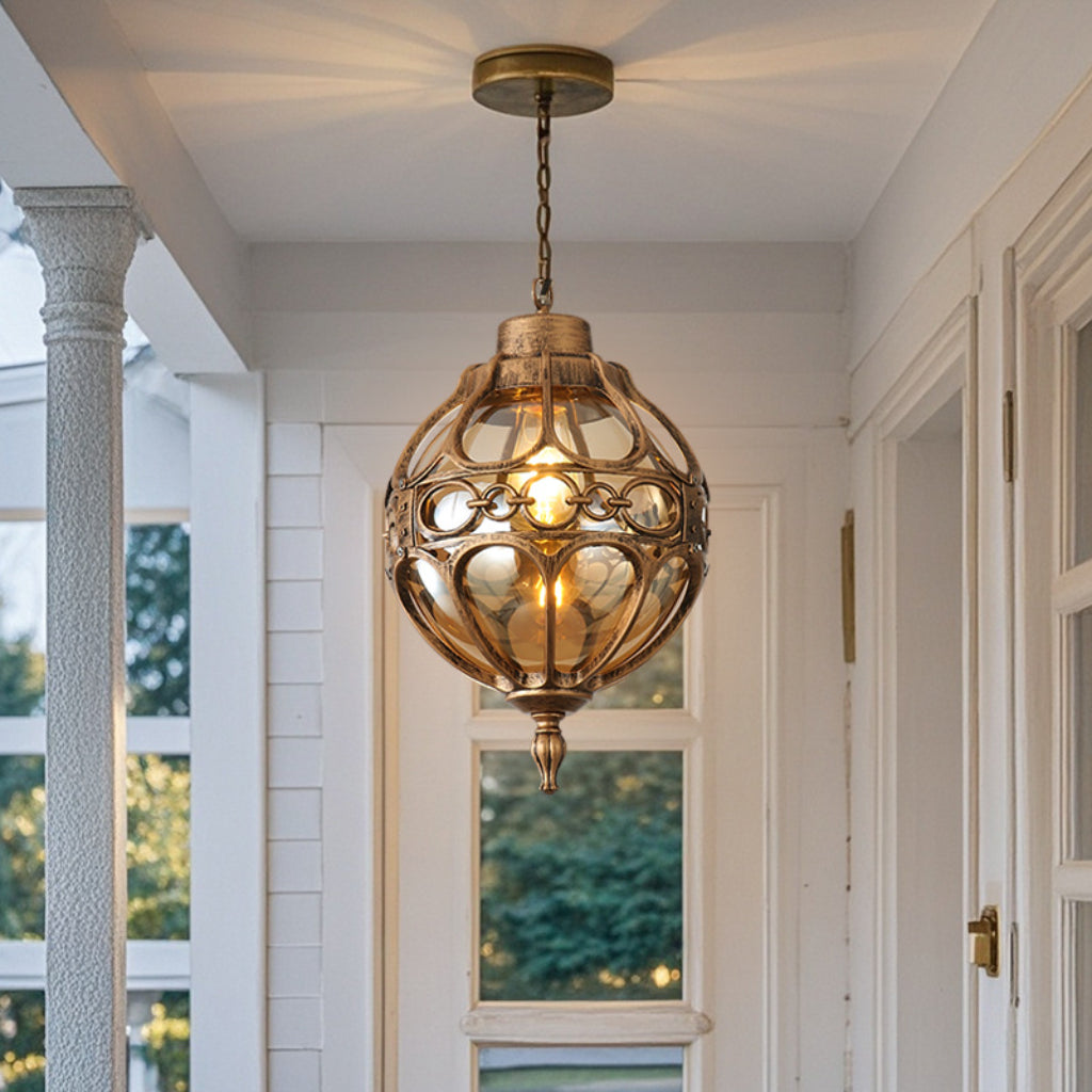 Modern Outdoor LED Globe Chandelier Light – Waterproof Aluminum Ball Hanging Garden Patio Courtyard Lamp Velumoza