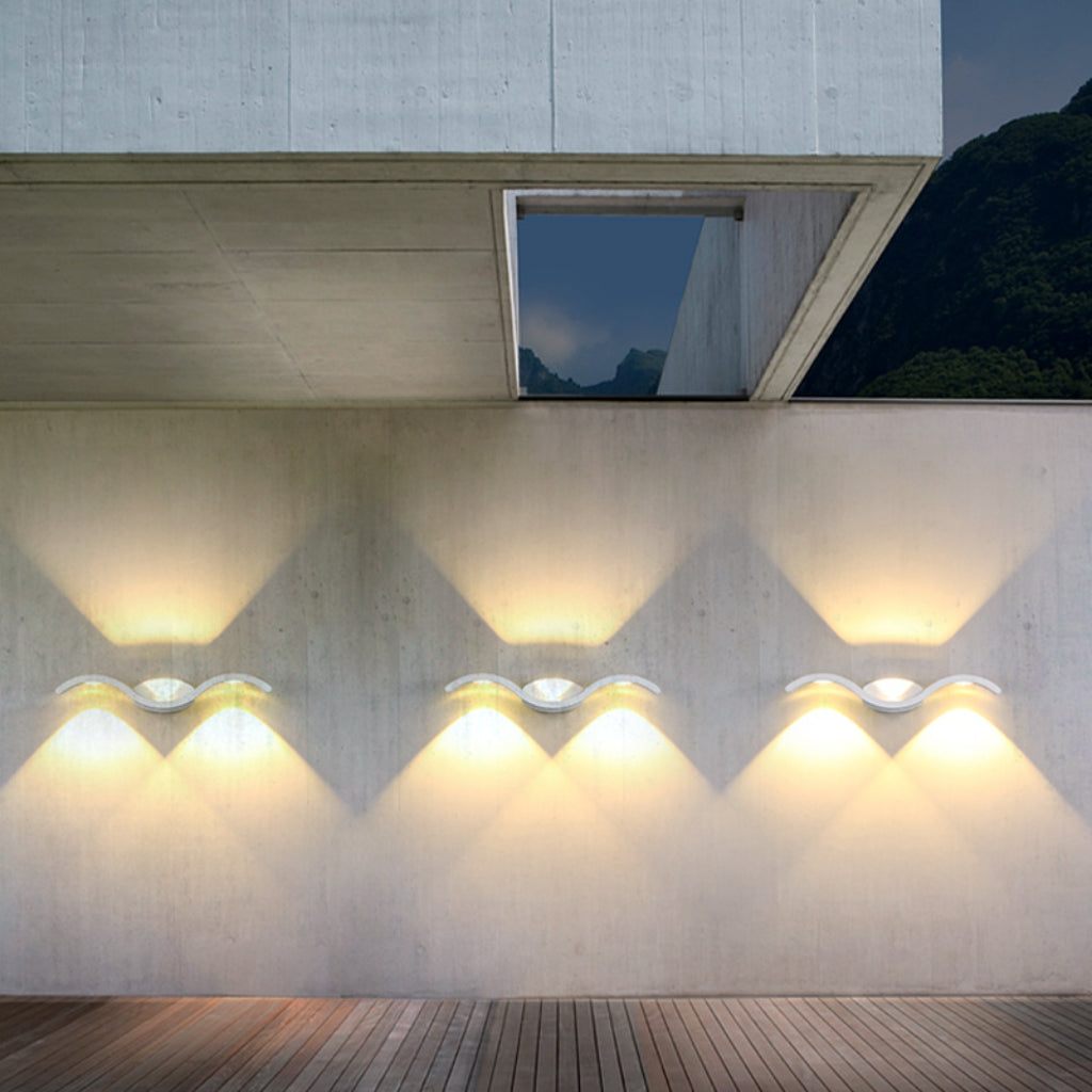 Modern Seagull 9W LED Outdoor Wall Sconce – Waterproof Aluminum Up & Down Wall Light, 3000K Warm White, 110V Velumoza