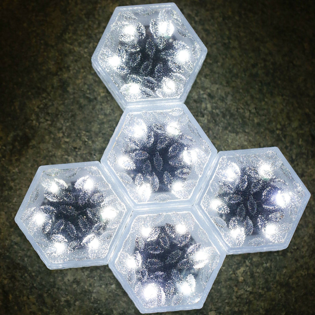 Solar Hexagon LED Floor Light – IP65 Waterproof Outdoor Garden Pathway Tile Lamp for Steps, Walkways & Courtyard Decoration Velumoza