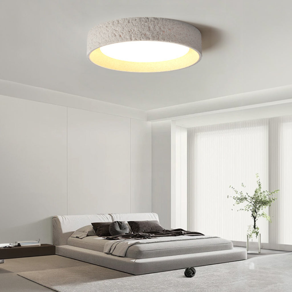 Wabi-Sabi LED Ceiling Light – Modern Resin & Acrylic Flush Mount, Dimmable Smart Lighting, 110V
