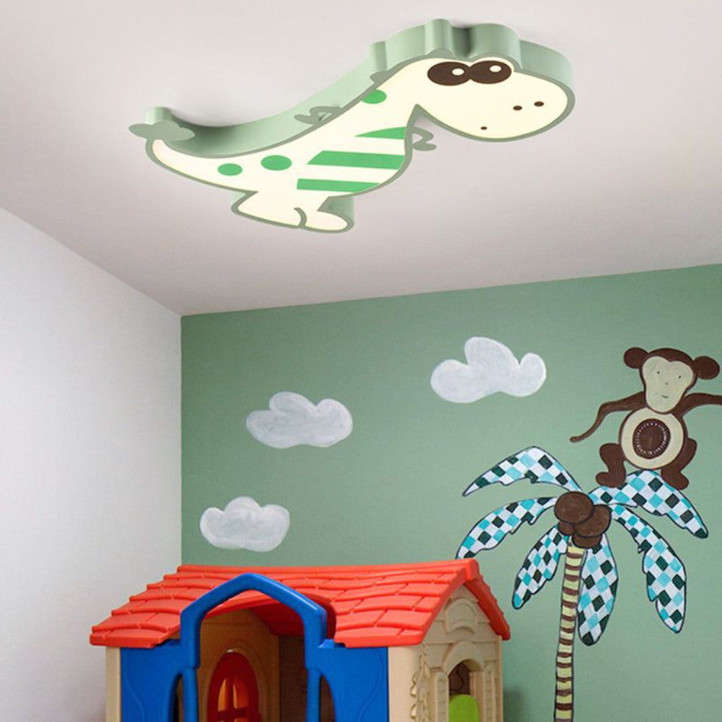 Cartoon LED Ceiling Light for Kids Room – Dinosaur & Princess Bedroom Light, Dimmable 110V