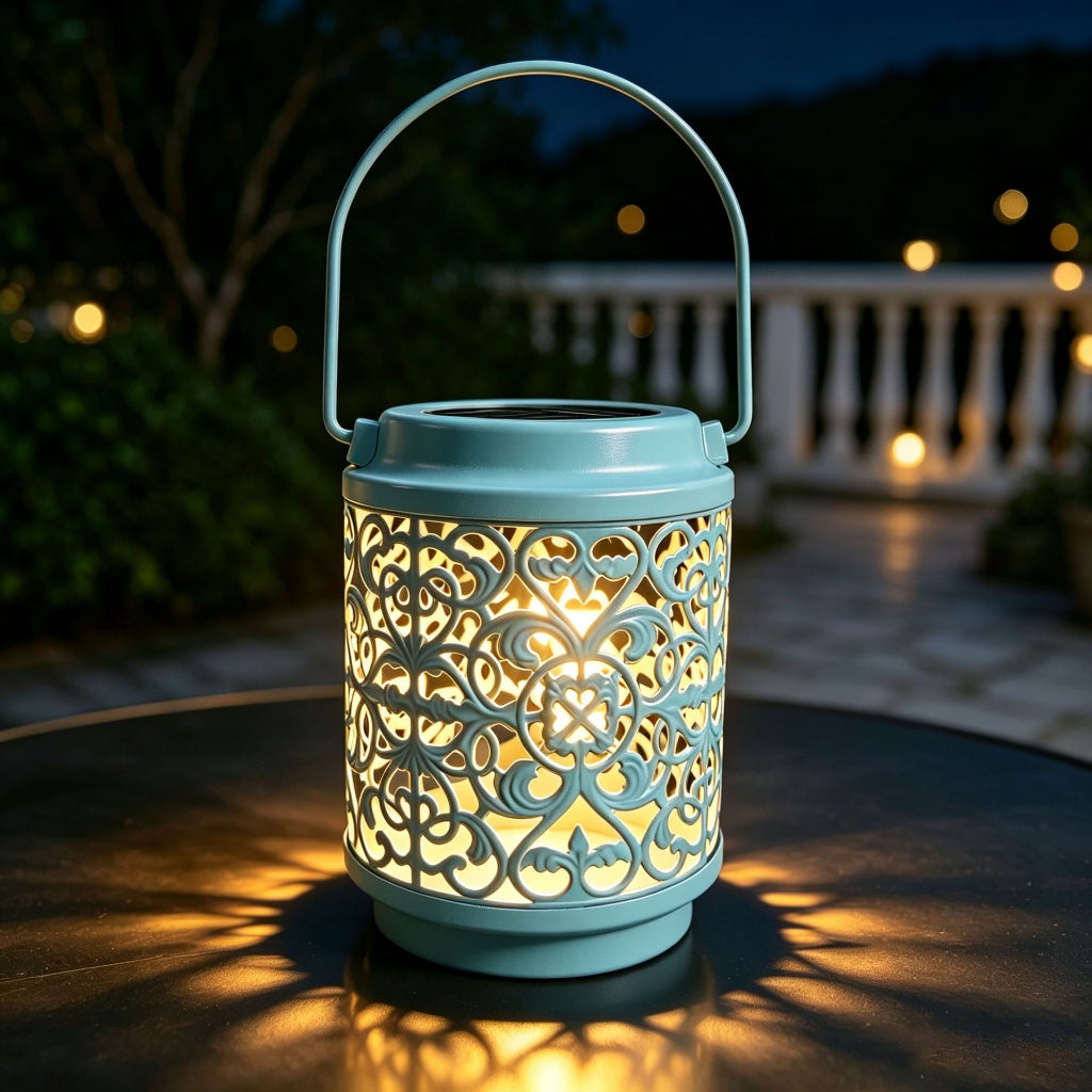 Solar Garden Lantern Outdoor LED Decorative Light – Waterproof Metal Pathway Lamp for Patio, Yard & Courtyard Velumoza