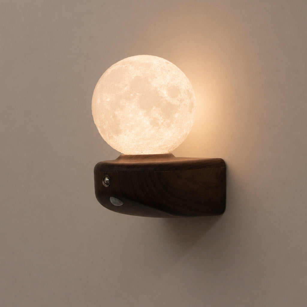 Magnetic Moon LED Night Light – Creative Three-Color Dimmable Bedroom Atmosphere Lamp with Modern Floating-Style Design