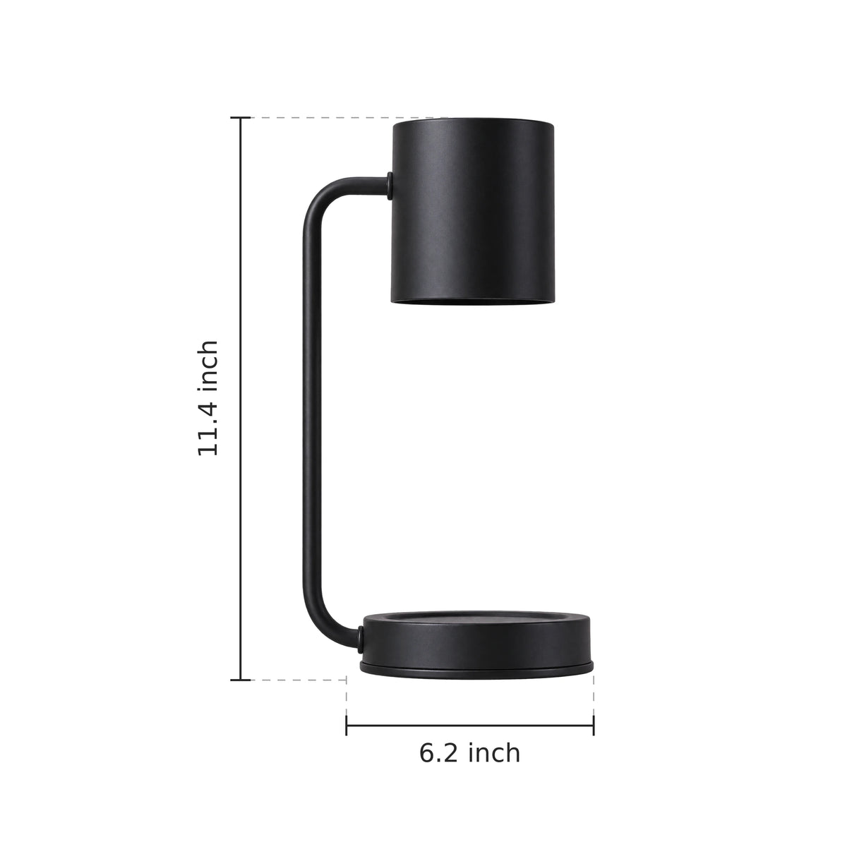 Iron Can Candle Warmer Lamp - Dimensions