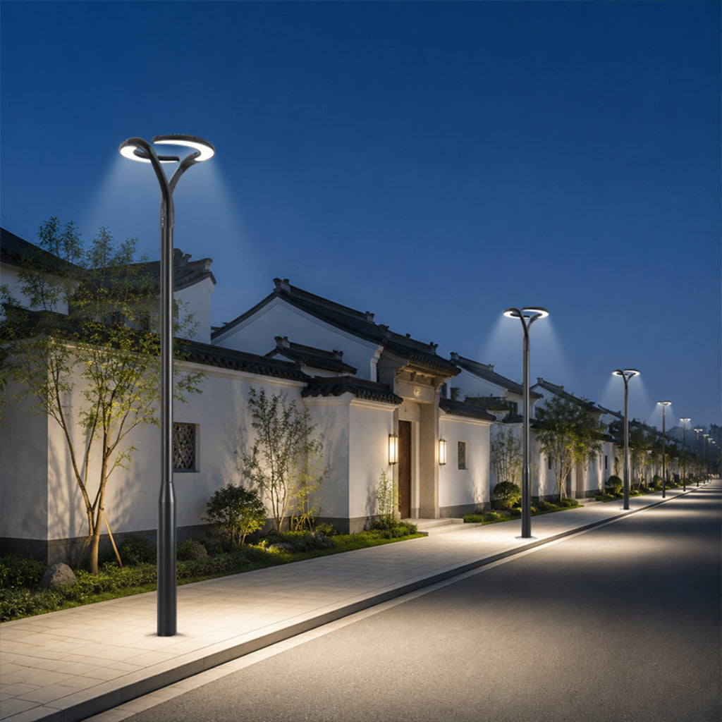 Modern LED Outdoor Street Light – Waterproof Garden Landscape Pole Lamp for Courtyard, Villa, Park & Road Lighting Velumoza
