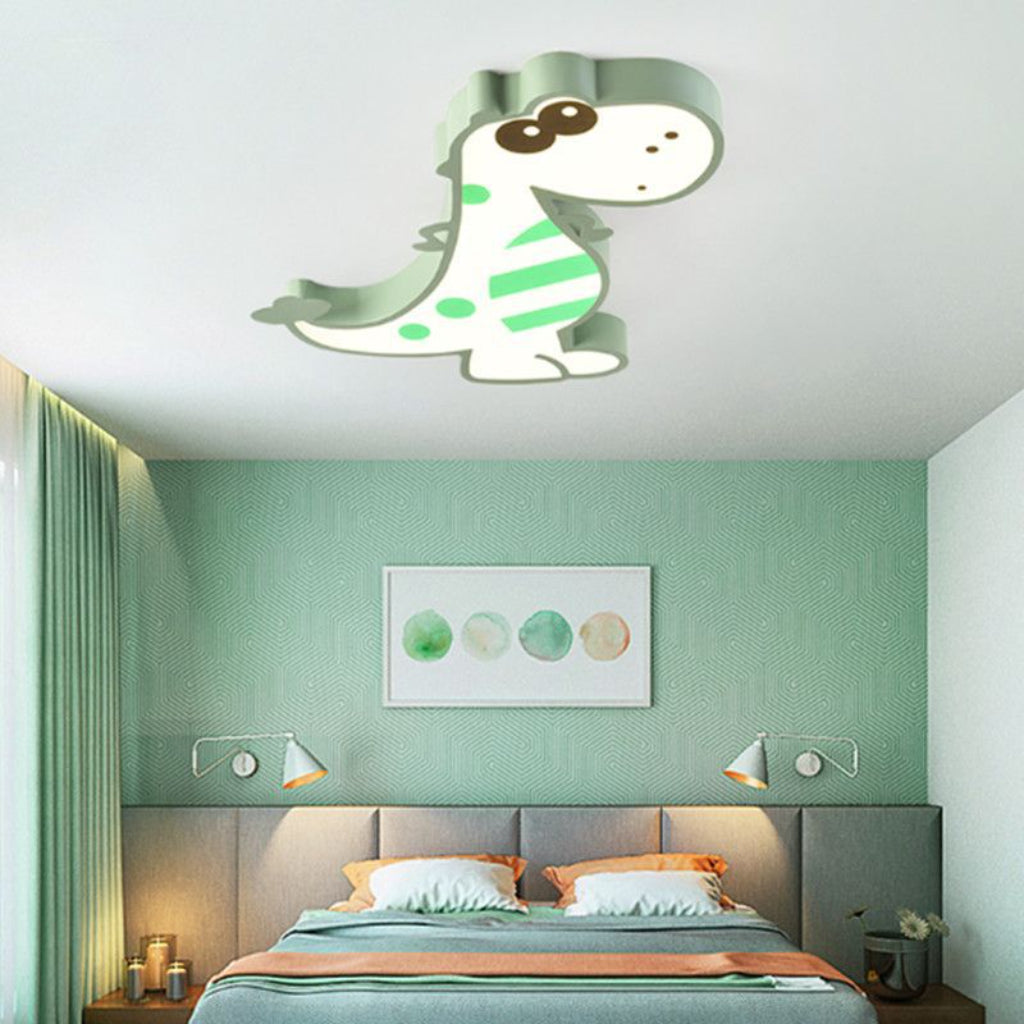Cartoon LED Ceiling Light for Kids Room – Dinosaur & Princess Bedroom Light, Dimmable 110V