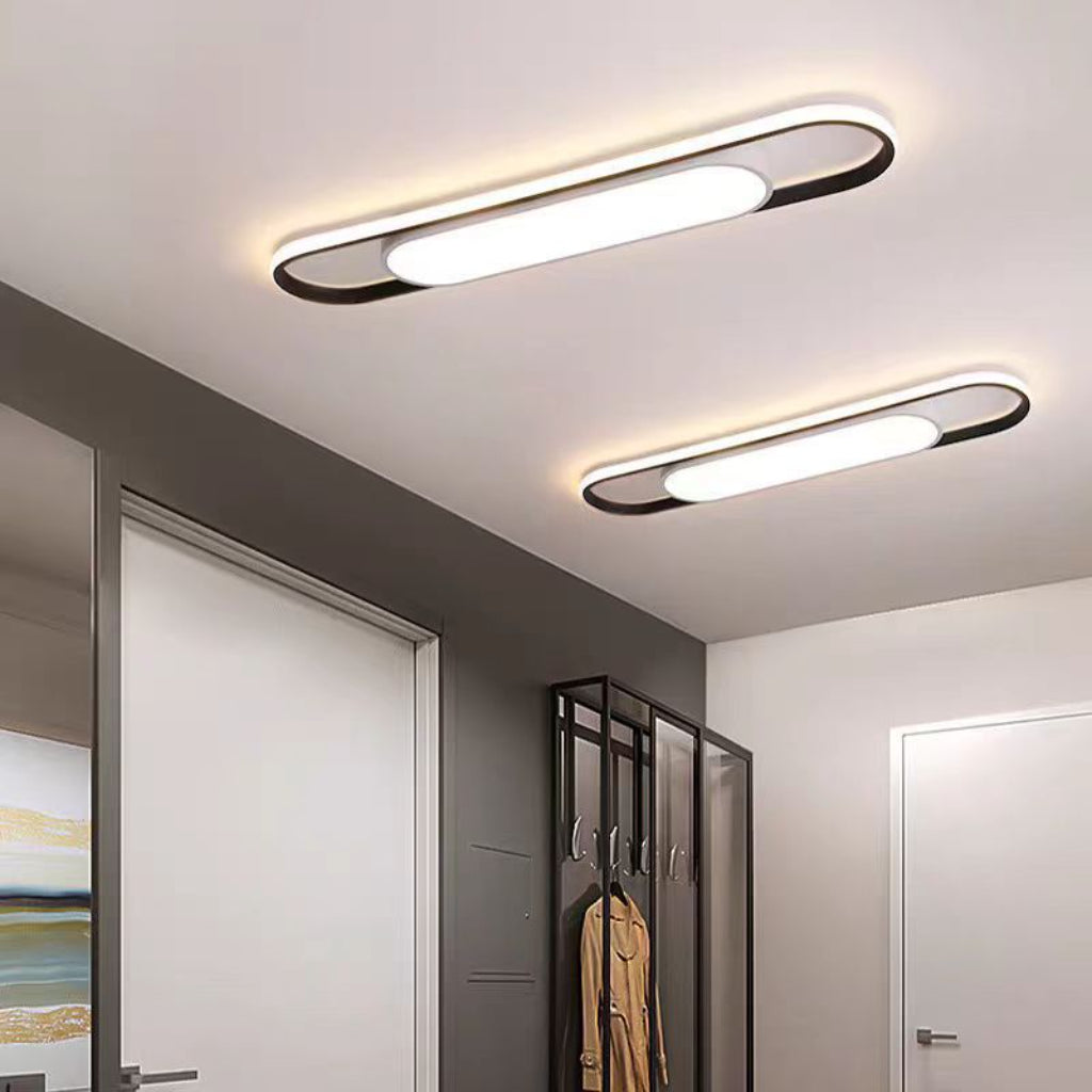 Modern Minimalist LED Ceiling Light – Acrylic Aluminum Flush Mount, Dimmable Remote Control, 110V
