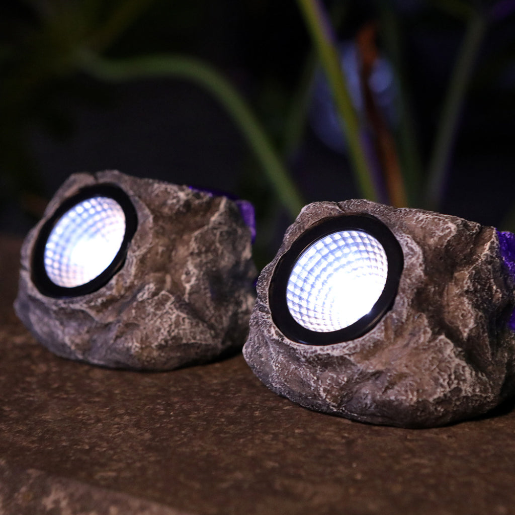Solar Resin Stone LED Garden Light – IP44 Waterproof Outdoor Landscape Lamp for Courtyard, Lawn & Villa Decoration Velumoza