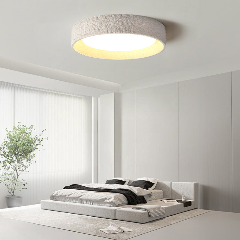 Wabi-Sabi LED Ceiling Light – Modern Resin & Acrylic Flush Mount, Dimmable Smart Lighting, 110V