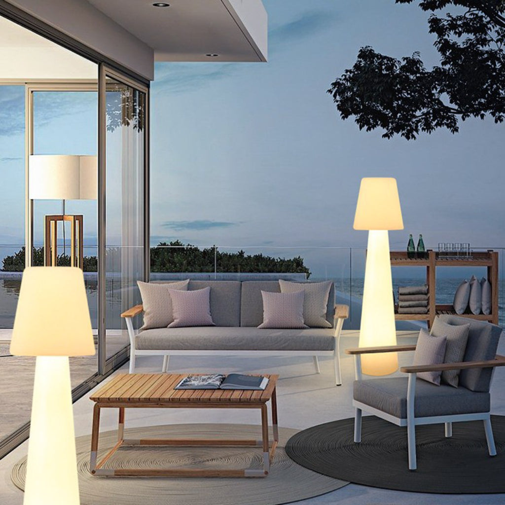 Modern Solar LED Floor Table Lamp – Luxury Outdoor Decorative Light with Remote Control for Patio, Garden & Hotel Velumoza