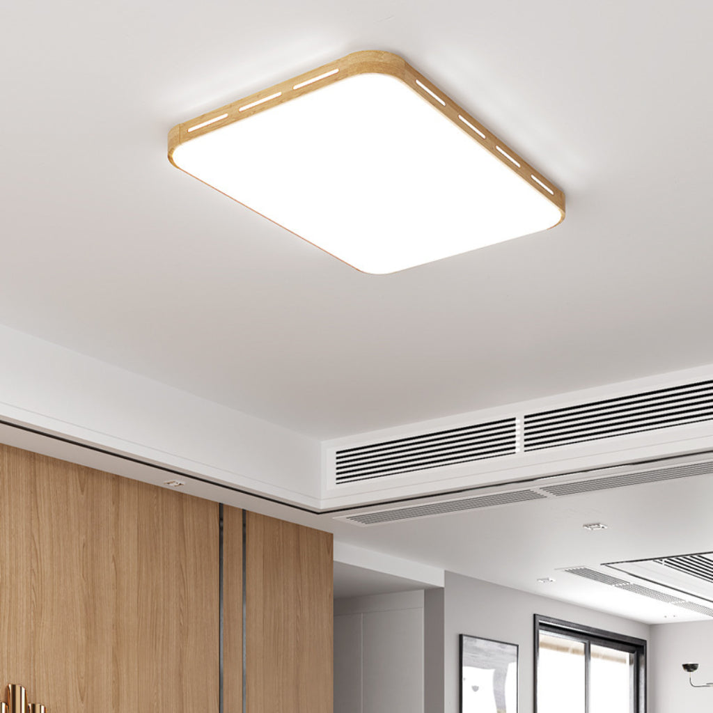 Modern Ultra-Thin Square LED Ceiling Light – Aluminum & Acrylic Flush Mount with Dimming, 110V