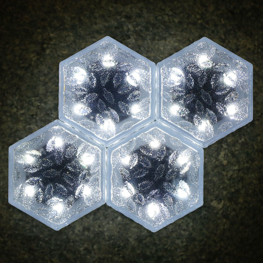 Solar Hexagon LED Floor Light – IP65 Waterproof Outdoor Garden Pathway Tile Lamp for Steps, Walkways & Courtyard Decoration Velumoza