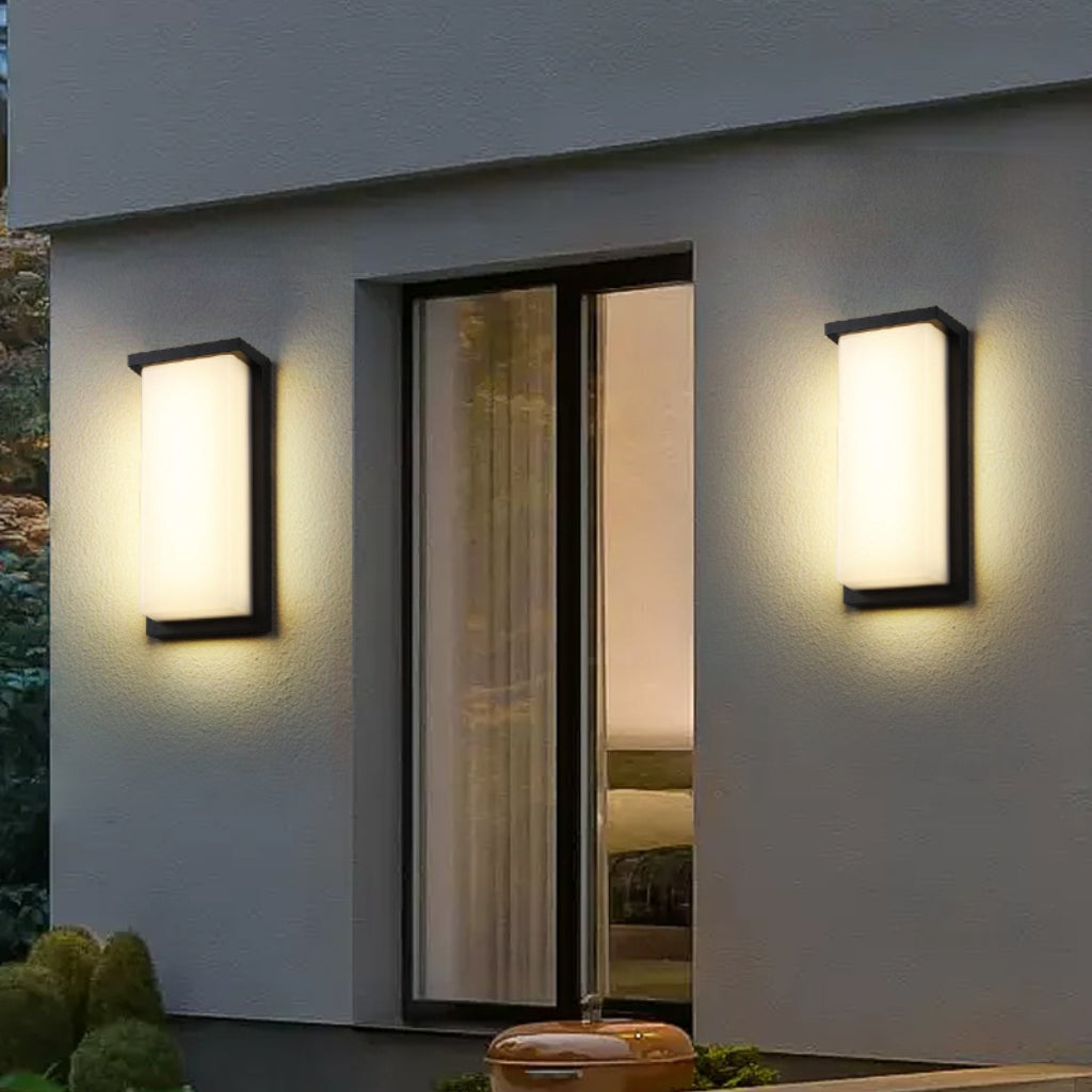 Modern 36W Square LED Outdoor Wall Sconce – IP65 Waterproof Aluminum Warm Light Fixture for Porch, Patio, Balcony, Courtyard & Entryway Velumoza