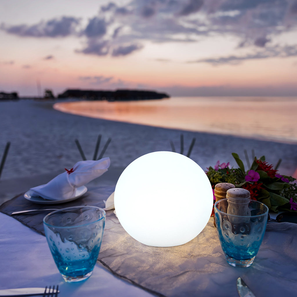 Rechargeable 3.94-Inch Globe Table Lamp – Warm LED Night Light for Bedroom, Café & Restaurant Velumoza