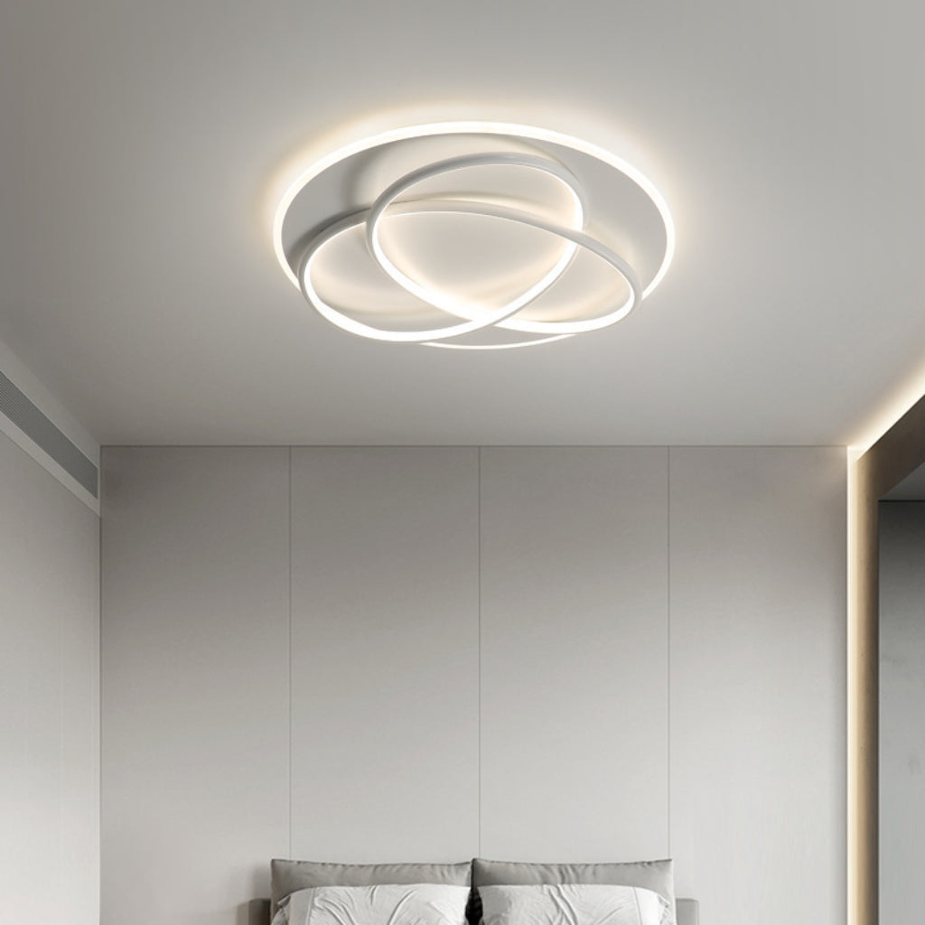 19.68-Inch Modern Round LED Ceiling Light – Smart Dimmable Flush Mount Fixture with Remote Control Velumoza