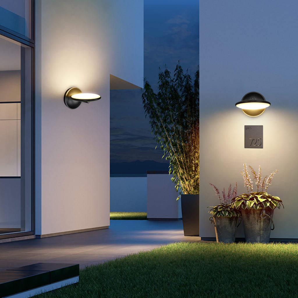 Modern 12W Rotatable LED Outdoor Wall Sconce – IP65 Waterproof Aluminum Warm Light Fixture for Patio, Villa, Porch, Corridor & Exterior Walls