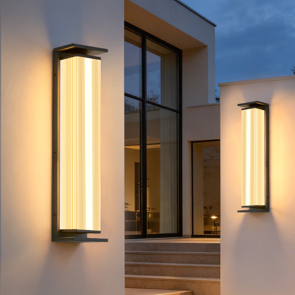Modern IP65 Waterproof Stainless Steel LED Outdoor Wall Light – Minimalist Exterior Sconce for Garden, Patio, Villa, Porch, Gate & Terrace