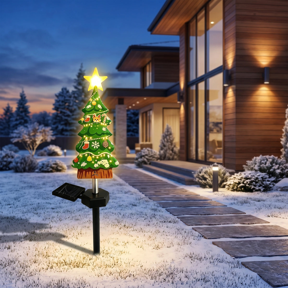 Solar Christmas Stake Light - Christmas Tree
