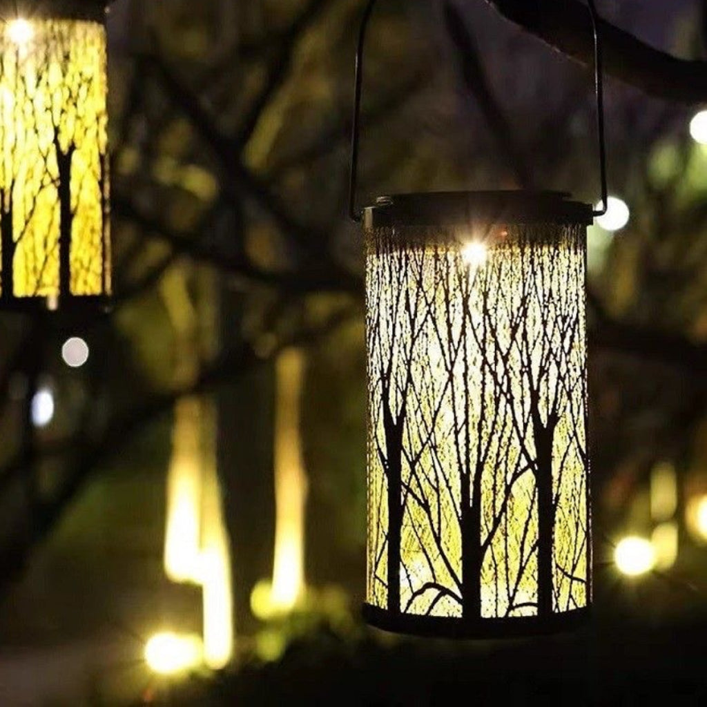Solar Outdoor Garden Lantern – Vintage Wrought Iron LED Landscape Light for Patio, Balcony & Courtyard Decoration Velumoza