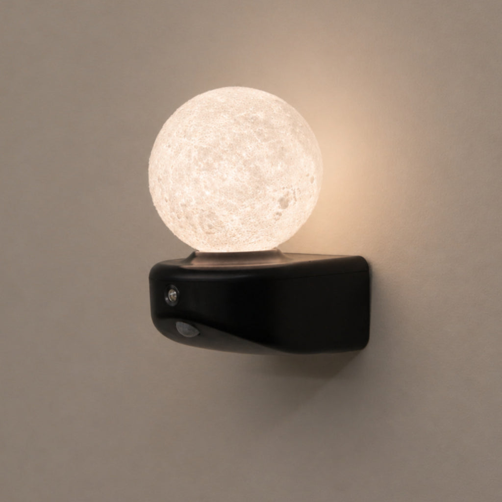 Magnetic Moon LED Night Light – Creative Three-Color Dimmable Bedroom Atmosphere Lamp with Modern Floating-Style Design