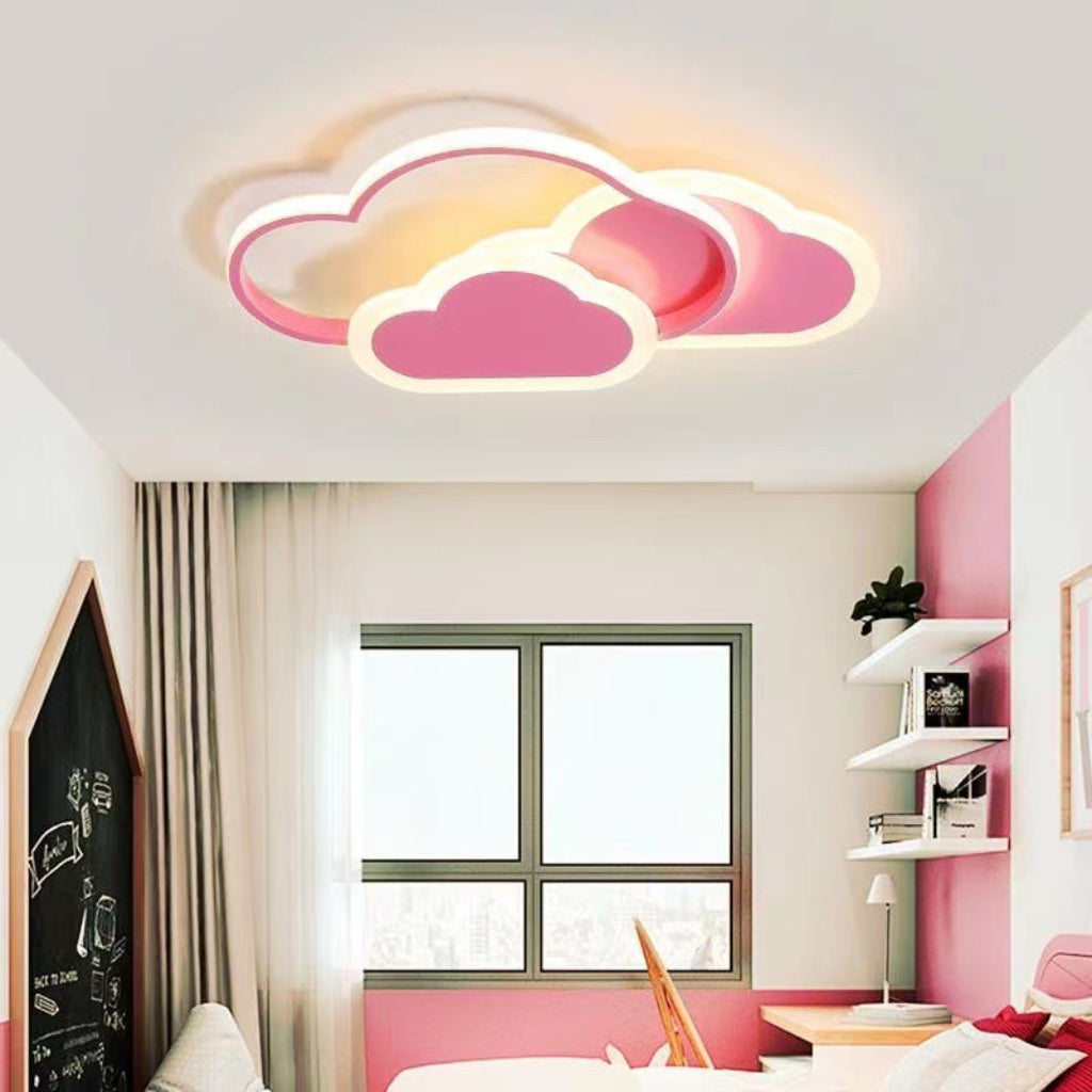 Modern Cloud LED Ceiling Light for Kids’ Bedroom – Creative Acrylic Flush Mount with Dimming, 110V