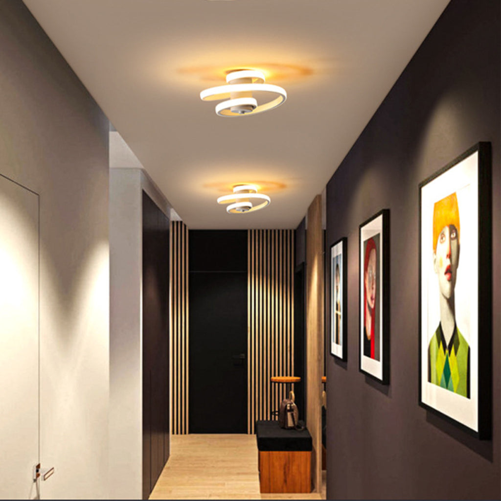 Modern Minimalist LED Ceiling Light – Aluminum & PVC Flush Mount for Hallway, Entryway & Balcony, 110V
