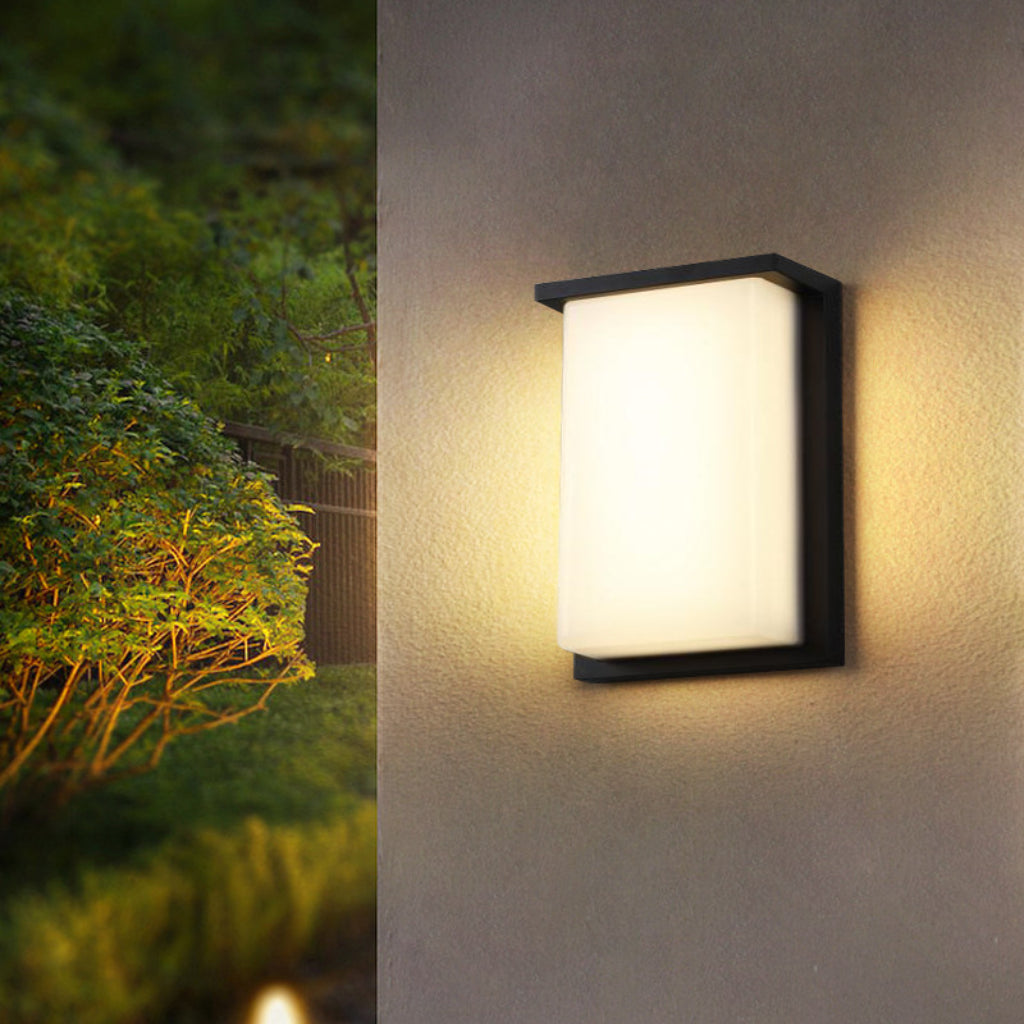 Modern 36W Square LED Outdoor Wall Sconce – IP65 Waterproof Aluminum Warm Light Fixture for Porch, Patio, Balcony, Courtyard & Entryway Velumoza