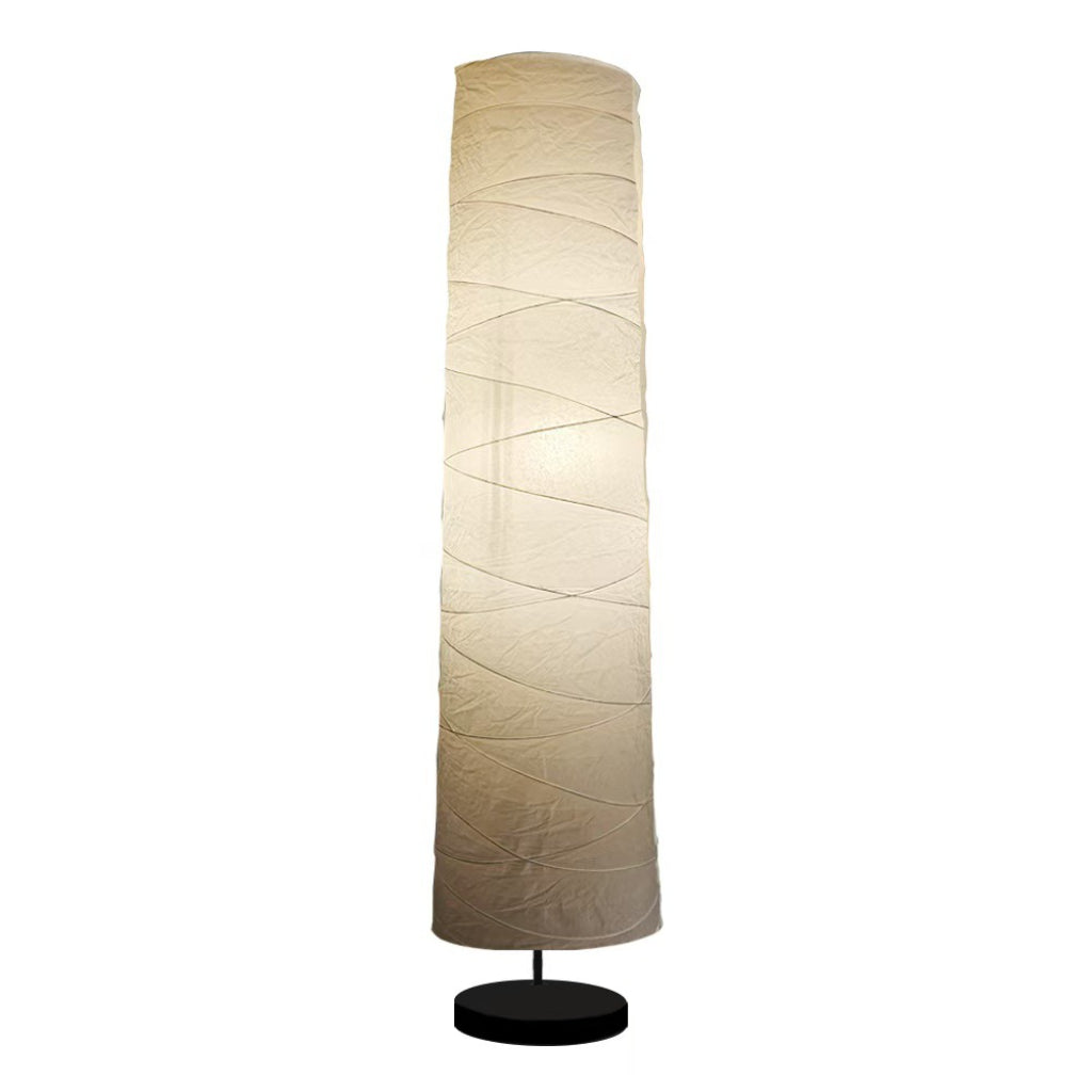 Scandinavian Nordic Floor Lamp with Paper Shade, Modern Minimalist Standing Lamp