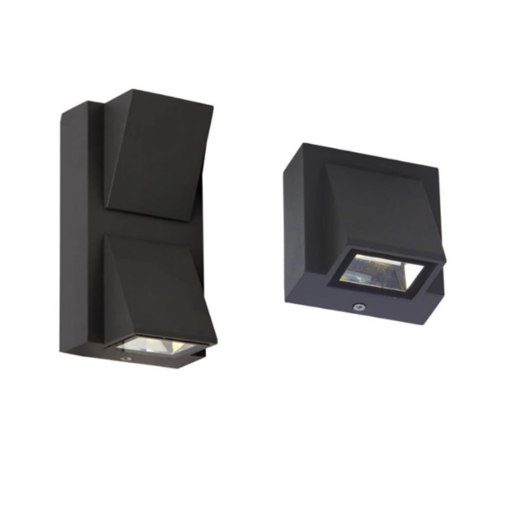 Modern Outdoor LED Wall Light Dual Head Up Down Sconce – Waterproof Aluminum Balcony Terrace Garden Light Velumoza